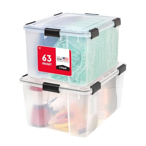 IRIS USA WeatherPro 63 Qt Storage Box