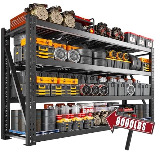 Bepatio 77" 8,000 lb 4-Tier Garage Shelving
