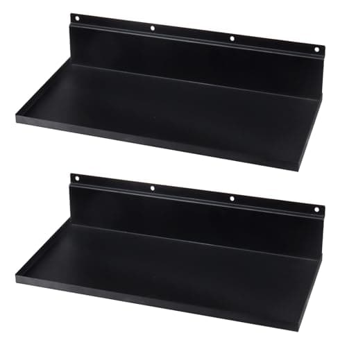 Alffun 17 x 8 in Metal Slatwall Shelves, 2-Pack