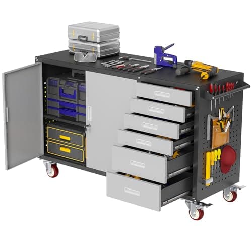 Eltean 55" Rolling Workbench with Drawers