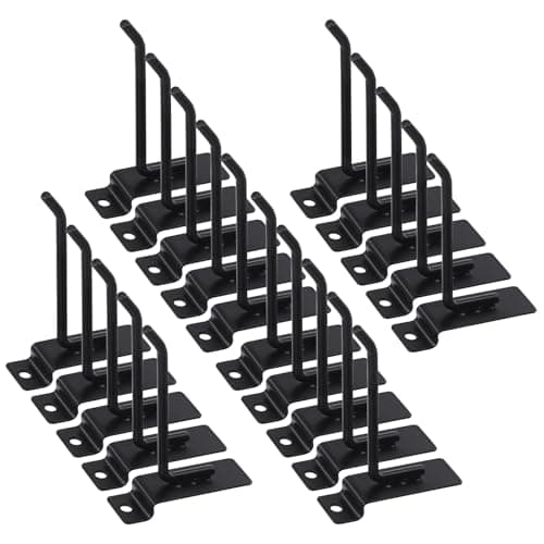 Swpeet 4" Slatwall Hooks, 20-Pack