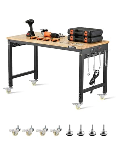 VEVOR 48" Adjustable Rolling Workbench