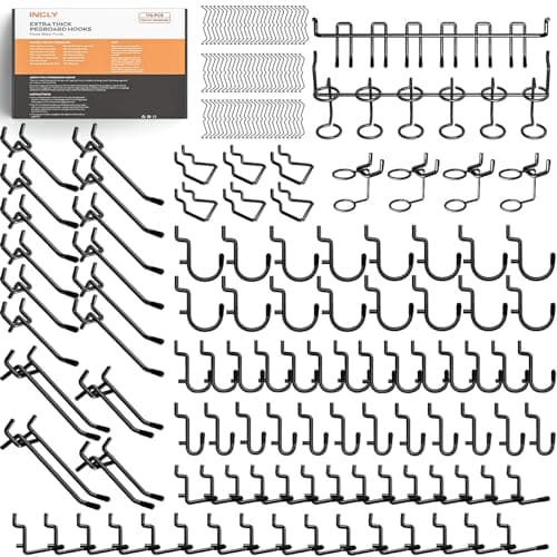 INCLY 176-Piece Pegboard Hook Set