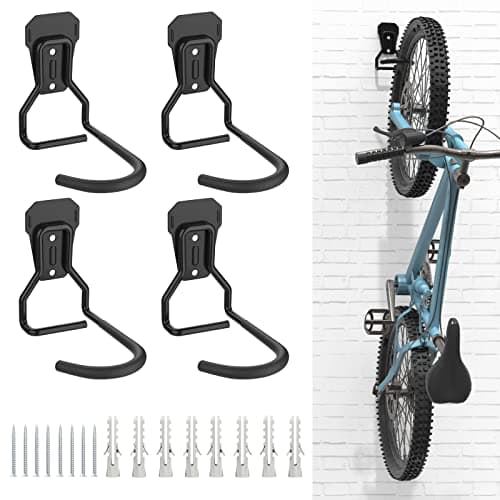 Housolution Fixed Bike Wall Hooks (4-Pack)