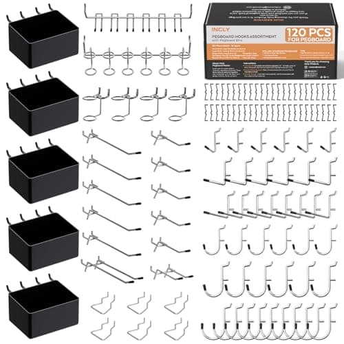 INCLY 120-Piece Pegboard Kit